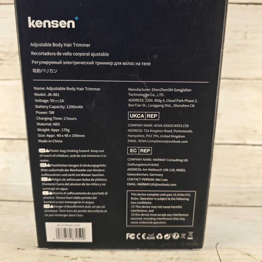 NEW Kensen Series S29 Adjustable Body Hair Trimmer JK-881 Waterproof LCD Display